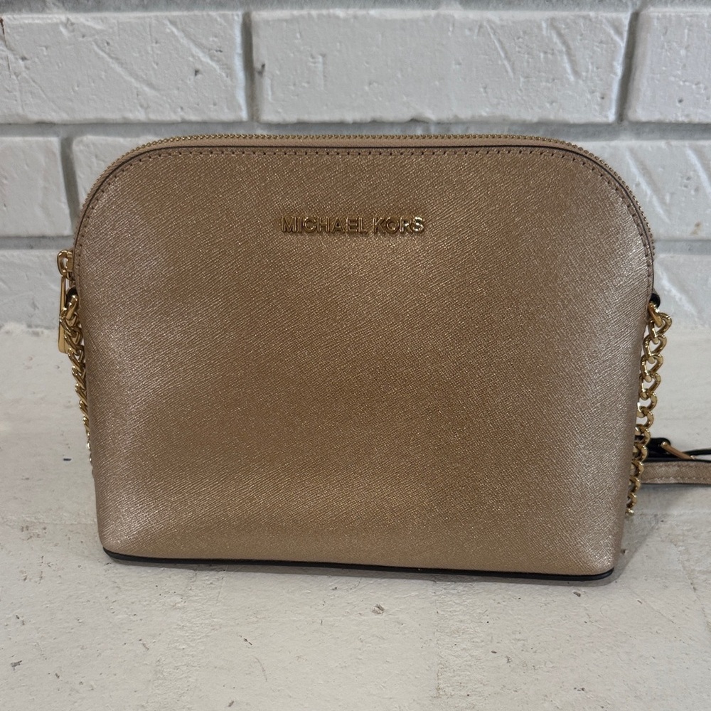 Michael Kors Metallic Gold Crossbody Bag